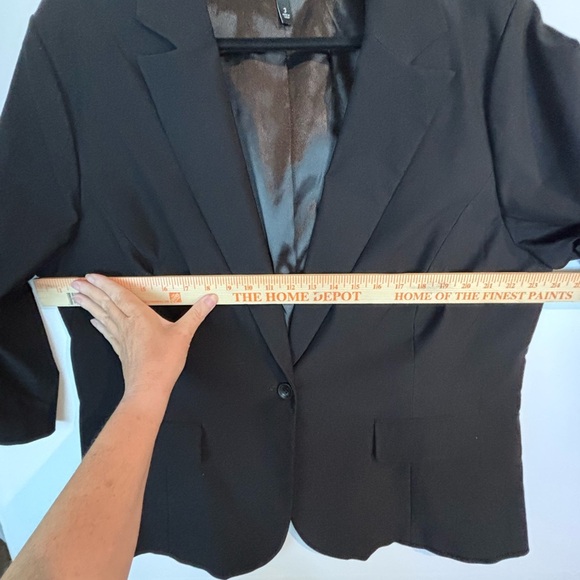 Torrid Plus Size 3 (3X / 22) Black One-Button Blazer Jacket Career Workwear - Picture 6 of 16